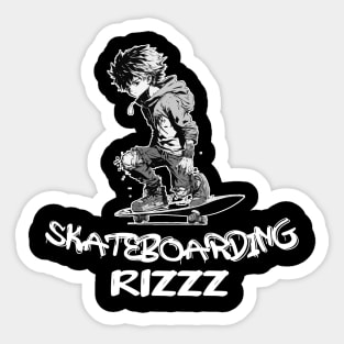 Skateboarding Rizzz Sticker